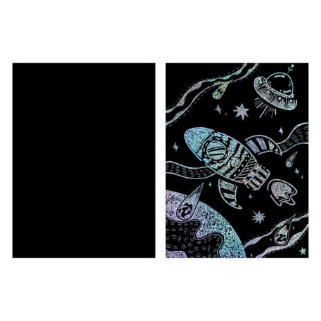 Scratch with stencils - space  - 3